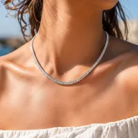 گردنبند تنیسی کریستال باگت - تصویر ۰۳